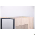 Стол компьютерный Pluto ST L (1200х600х750) Дуб Эндгрейн/Черный графит AMF