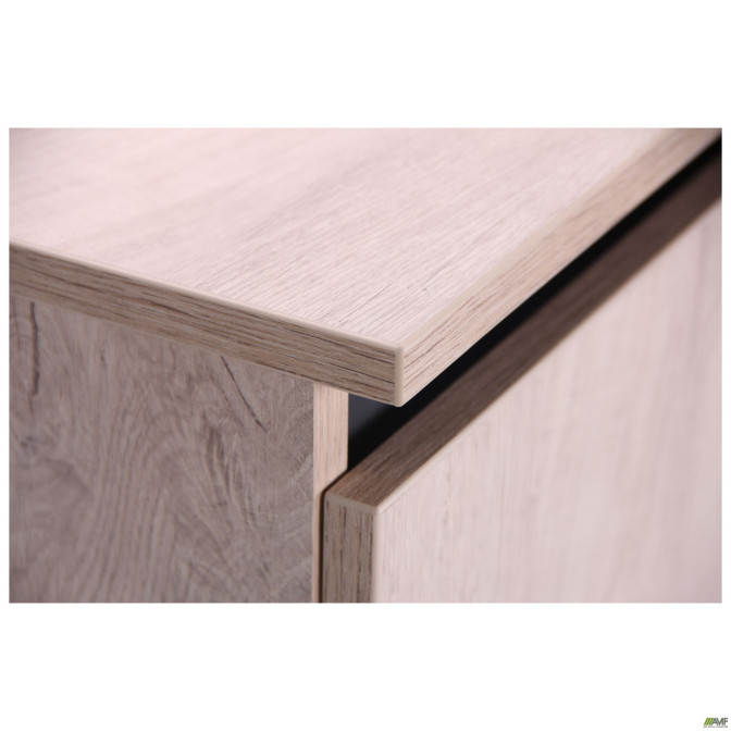 Стол компьютерный Pluto ST L (1200х600х750) Дуб Эндгрейн/Черный графит AMF