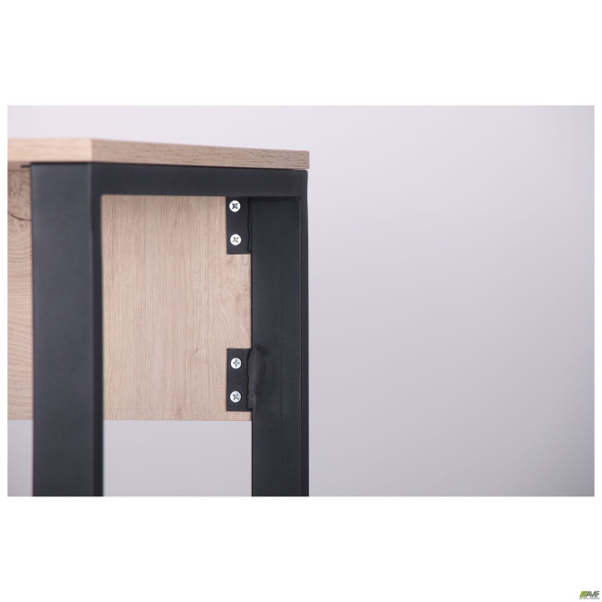 Стол компьютерный Pluto ST L (1200х600х750) Дуб Эндгрейн/Черный графит AMF