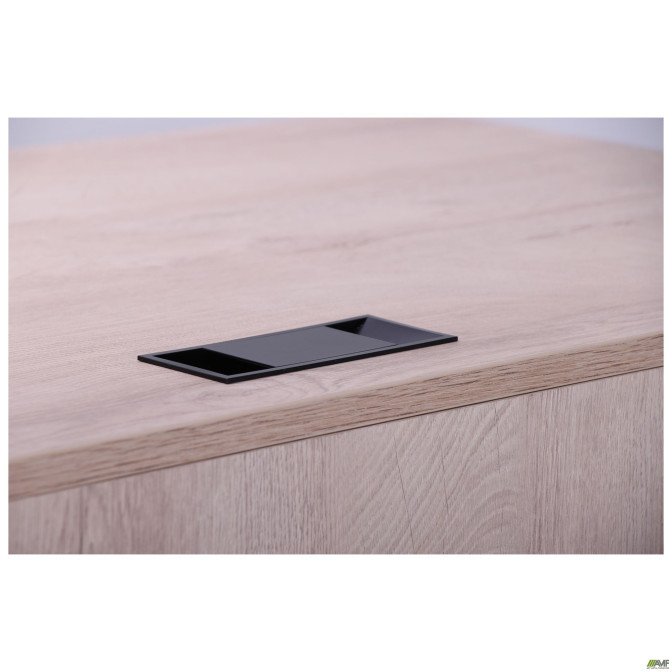 Стол компьютерный Pluto ST L (1200х600х750) Дуб Эндгрейн/Черный графит AMF