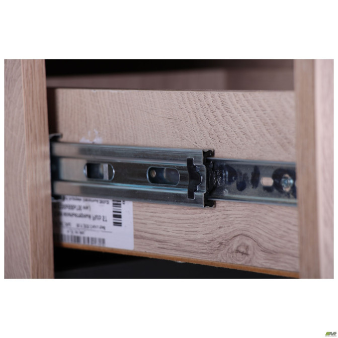 Стол компьютерный Pluto ST L (1200х600х750) Дуб Эндгрейн/Черный графит AMF