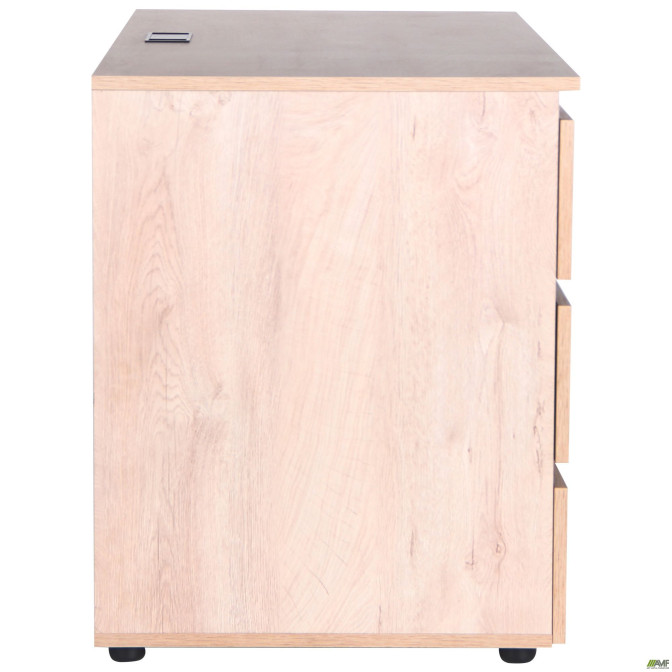 Стол компьютерный Pluto ST L (1200х600х750) Дуб Эндгрейн/Черный графит AMF