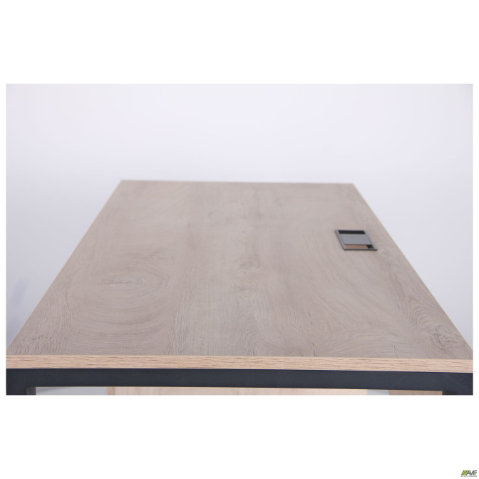 Стол компьютерный Pluto ST L (1200х600х750) Дуб Эндгрейн/Черный графит AMF