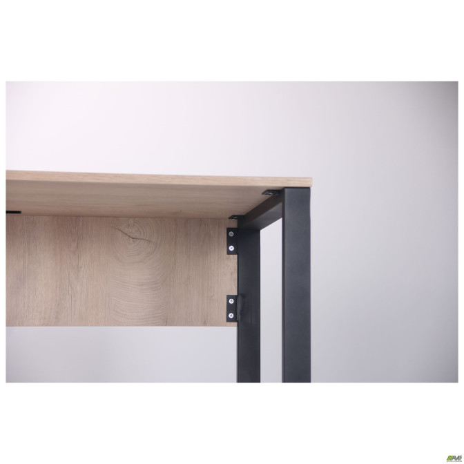 Стол компьютерный Pluto ST L (1200х600х750) Дуб Эндгрейн/Черный графит AMF