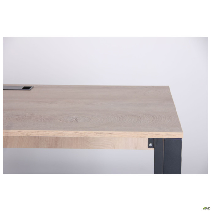 Стол компьютерный Pluto ST L (1200х600х750) Дуб Эндгрейн/Черный графит AMF