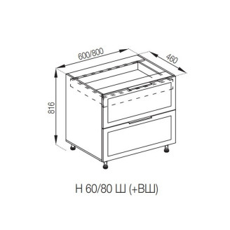 Кухонна секція нижня Н 80 Ш ( + ВШ) FAVORIT Анна Світ меблів 