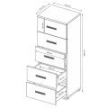 Комод 5Ящ Белла / Bella Глянец белый MiroMark BL-65-WB