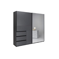 Шкаф-купе 2.15м 2Дв с зеркалом Вильма / Wilma Графит MiroMark WL-21-GT