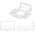 Кровать с ящиками для белья 1,2x2,0 Асти Джуниор / Asti Junior Глянец Белый - Дуб Крафт MiroMark AS-132-WB