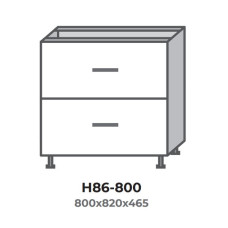 Кухонна секція Н86-800 нижня 800 дві шухляди Оптима Еверест  