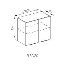 Кухонная секция верхняя В 80 Милана Мир мебели 