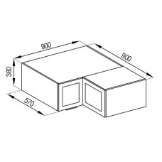 Кухонная секция антресоль А 90х90 кут прямий (570) Анна Мир мебели 
