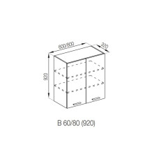Кухонна секція верхня В 80 (h-920) Б'янка Світ меблів 