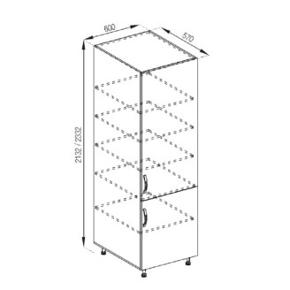 Кухонная секция пенал П 70 (h-920) 2Д Ариэль Мир мебели  