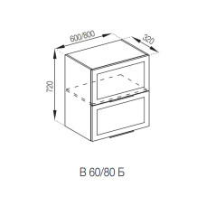 Кухонная секция верхняя В 80 Б Анна Мир мебели 