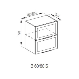 Кухонная секция верхняя В 80 Б Анна Мир мебели 