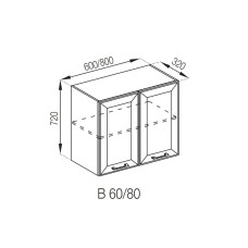Кухонная секция верхняя В 60 Марго Мир мебели
