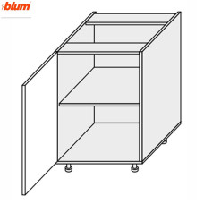 Кухонна секція Мері нижня 60Н/820 1дв Pro Blum MR-070W/9003gl MiroMark