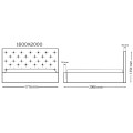 Кровать Мягкая обивка 1,6x2,0 Ривьера / Riviera MiroMark SF-36-RV 