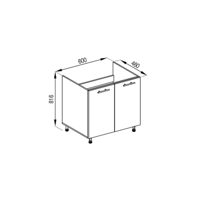 Кухонна секція нижня Н 60М Адель Світ меблів  