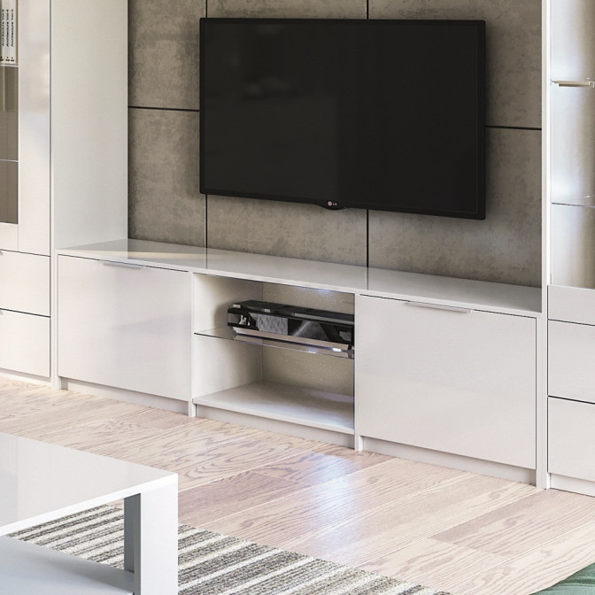 Тумба ТВ Рома / Roma Глянец Белый MiroMark RM-160-WB