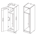 Шкаф 1Дв без зеркал Фемели / Family Глянец Белый MiroMark FM-11-WB