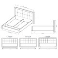 Кровать с мягкой спинкой 1,8*2,0 Белла / Bella Глянец белый MiroMark BL-39-WB