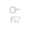 Ручка металева кругла 36мм HL-07-BL MiroMark