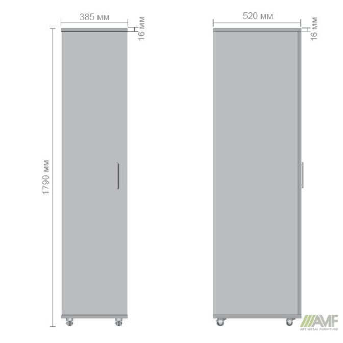 Шкаф для одежды Roma R - 303 (385х520х1790) Дуб Сонома AMF