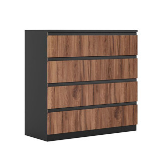 Комод 4Ящ Чорний / Дуб Ліворно Фріда Світ Меблів