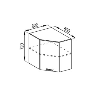 Кухонная секция верхняя 60*60 Марта Мир мебели