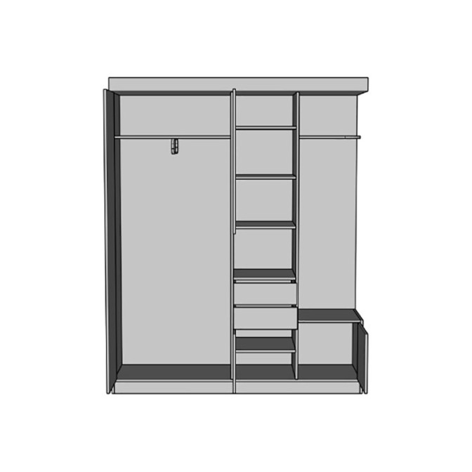 Передпокій Силует 2 Артвуд Світлий / Сіра мишка Світ Меблів