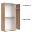 Шкаф 3Дв без зеркала Тоффи / Toffee Супермат Тоффи - Орех Макадамия MiroMark TF-23-TF