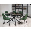 Керамический стол Пино TML-1200-1 пьер блэк  +  черный Vetro mebel