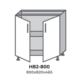 Кухонна секція Н82-800 нижня 800 два фасади Модерн Еверест  