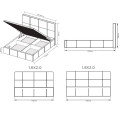Кровать с подъёмным механизмом 1,6x2,0 Лилу / Lily Серый MiroMark LY-46-GC 