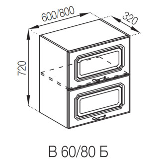 Кухонна секція верхня В 60 Б Валенсія Світ меблів 