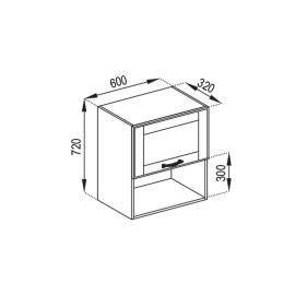 Кухонная секция верхняя В 60 Б п/мікрохв. Доминика Мир мебели