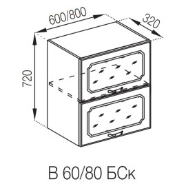 Кухонна секція верхня В 80 БСк Валенсія Світ меблів