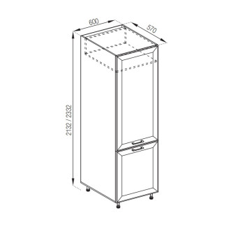 Кухонна секція пенал П 60 Х (h-920) Марго Світ меблів 