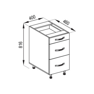 Кухонна секція нижня Н 40Ш FAVORIT Прованс Світ меблів