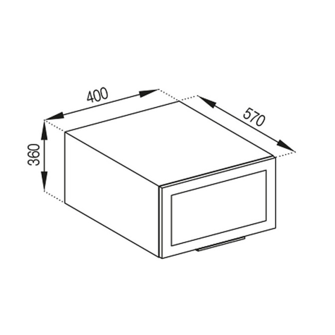 Кухонная секция антресоль А 40 (570) Анна Мир мебели 