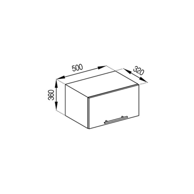 Кухонна секція антресоль А 50 (320) Адель Світ меблів 