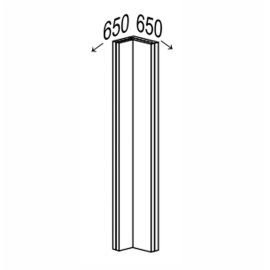 Кухонна секція Валенсія нижня Кут Н 90° 650х650/820 Оманка VL-095W/9003 MiroMark