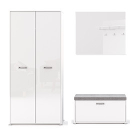 Модульная прихожая Белла / Bella Глянец Белый MiroMark