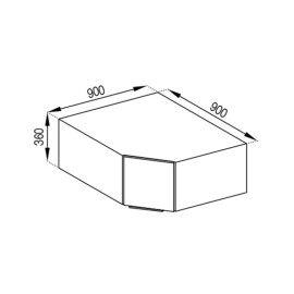 Кухонная секция антресоль А 90*90 Милана Мир мебели