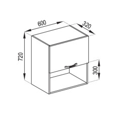 Кухонная секция верхняя В 60 Б п/мікрохв. Прованс Мир мебели