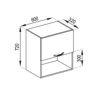 Кухонная секция верхняя В 60 Б п/мікрохв. Прованс Мир мебели Кухонная секция верхняя В 60 Б п/мікрохв. Прованс Мир мебели