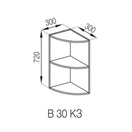 Кухонна секція верхня В 30КЗ Заріна Світ меблів  