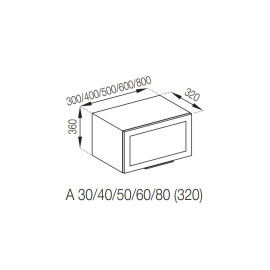 Кухонная секция антресоль А 60 (320) Анна Мир мебели